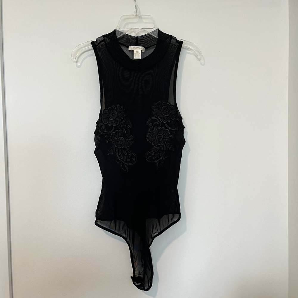 BOZZOLO MESH BODYSUIT (black, small)